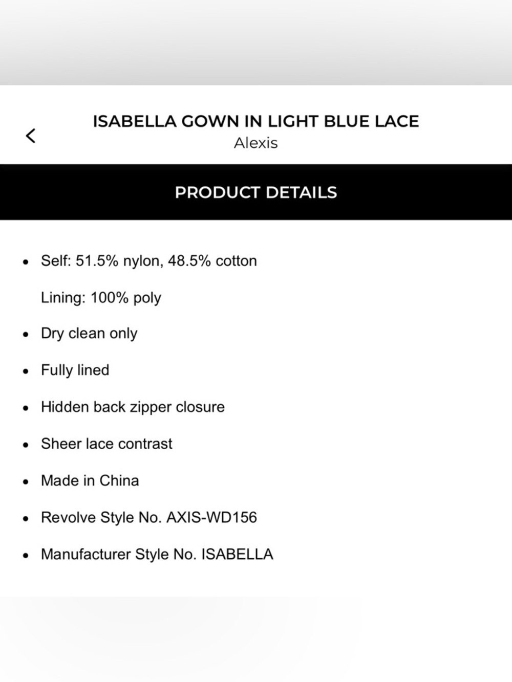 Alexis Isabella Gown in Light Blue Lace NEW - Picture 6 of 12